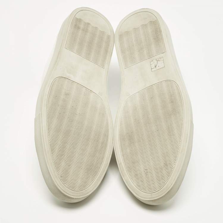 Pre Owned Common Projects White Leather Achilles Lace Up Sneakers Size 47