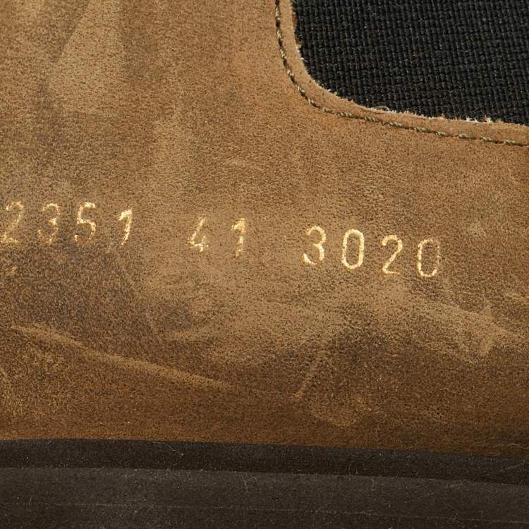 Pre Owned Common Projects Size 41 Brown Nubuck Leather Chelsea Boots