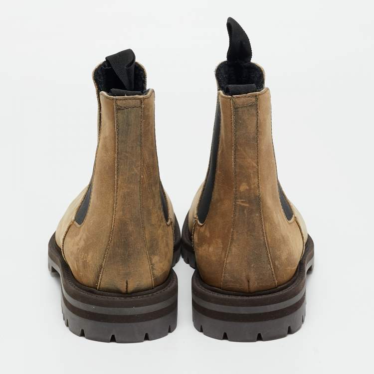 Pre Owned Common Projects Size 41 Brown Nubuck Leather Chelsea Boots