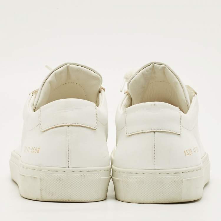 Pre Owned Common Projects Achilles Size 43 White Leather Lace Up Sneakers