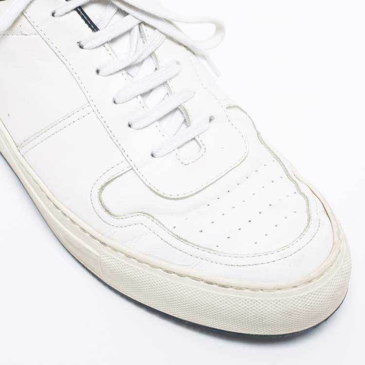 Pre Owned Common Projects White Leather Lace Up Sneakers Size 43