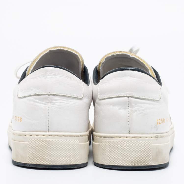 Pre Owned Common Projects White Leather Lace Up Sneakers Size 43