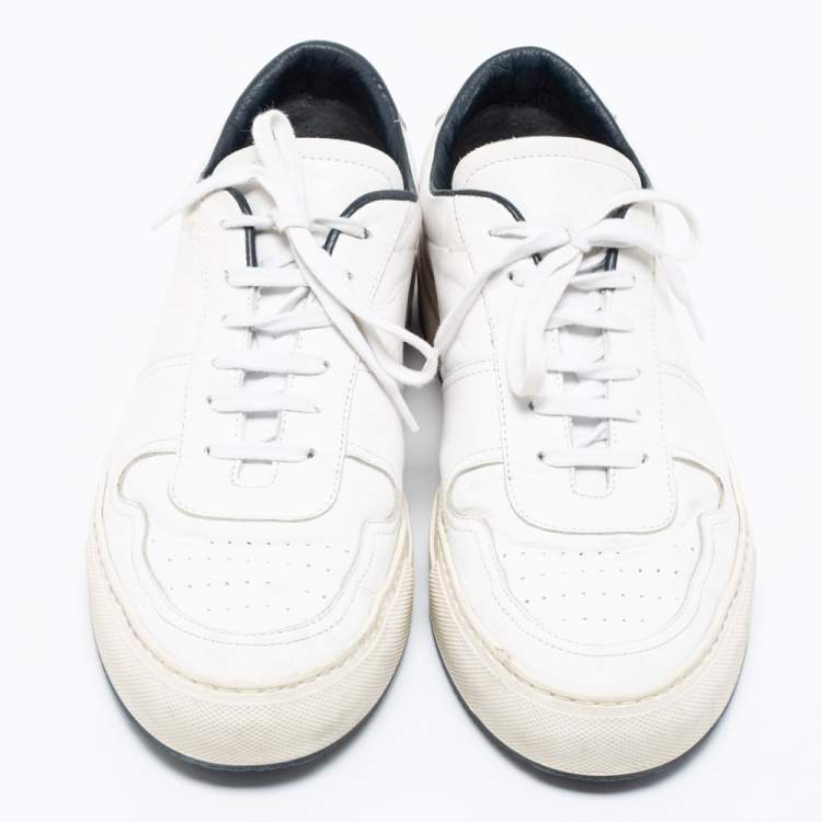 Pre Owned Common Projects White Leather Lace Up Sneakers Size 43