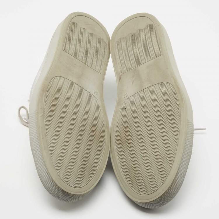 Pre Owned Common Projects Grey Leather Achilles Sneakers Size 41