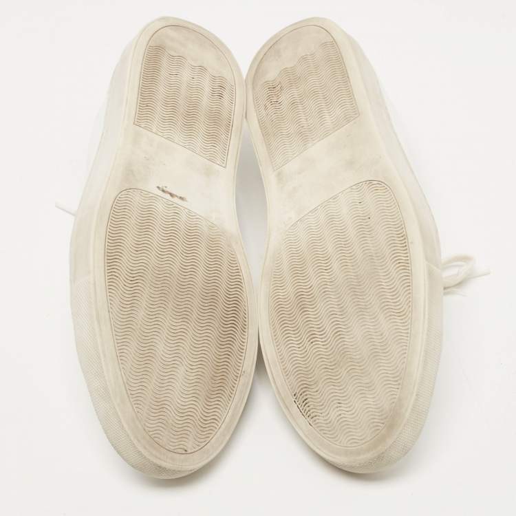 Pre Owned Common Projects White Leather Achilles Sneakers Size 40