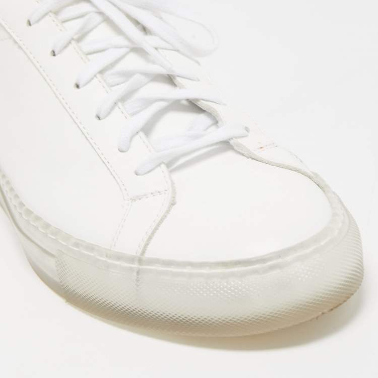 Pre Owned Common Projects White Leather Achilles Sneakers Size 41