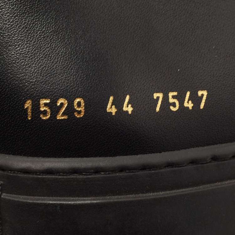 Pre Owned Common Projects Black Leather Achilles High Top Sneakers Size 44