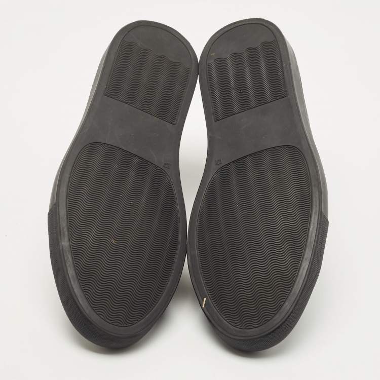 Pre Owned Common Projects Black Leather Achilles High Top Sneakers Size 44