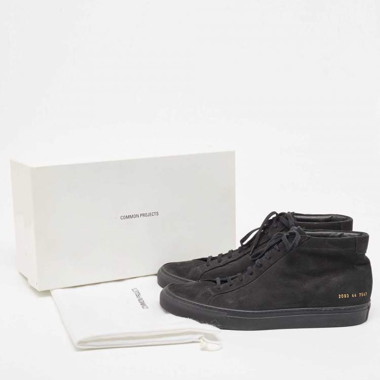 Pre Owned Common Projects Black Suede High Top Sneakers Size 44