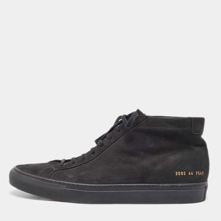 Pre Owned Common Projects Black Suede High Top Sneakers Size 44