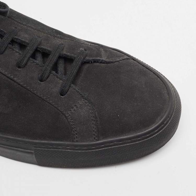 Pre Owned Common Projects Black Suede High Top Sneakers Size 44