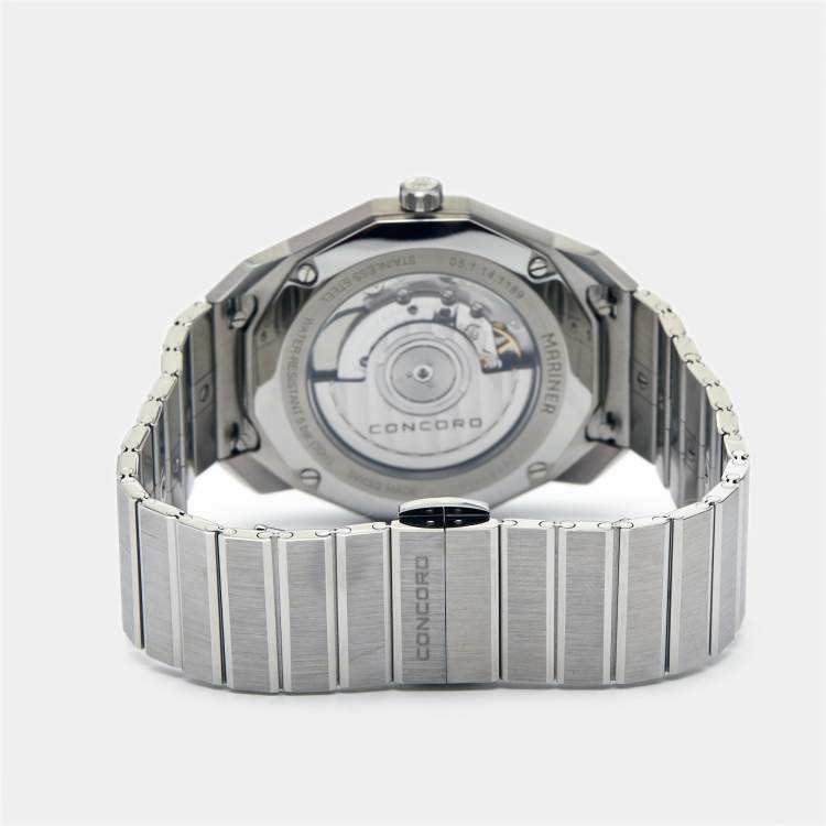 Pre Owned Concord Salmon Vignette Stainless Steel 'UAE Ministry Of Defence Issue' Mariner SL 0320546 Men's Wristwatch 40 mm