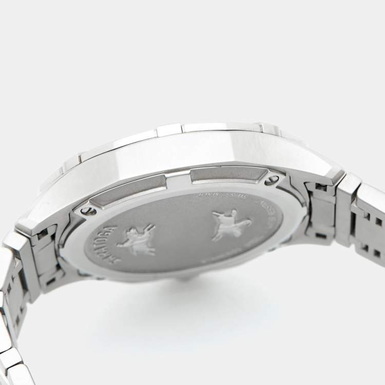 Pre Owned Concord Silver Stainless Steel Saratoga 02.1.14.1058 Men's Wristwatch 40 mm
