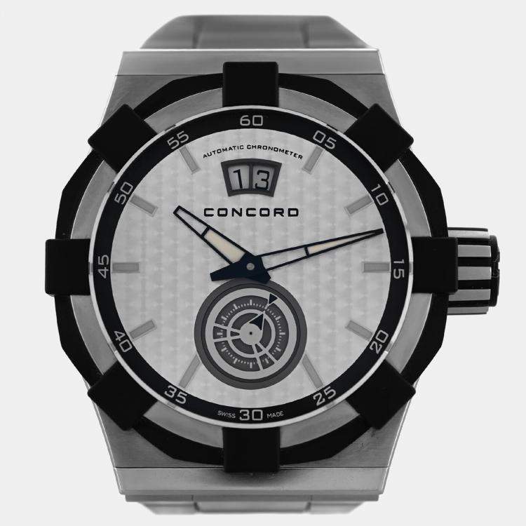 Pre Owned Concord C1 01.5.14.1002 Automatic Silver Stainless Steel Men's Wristwatch 45 mm