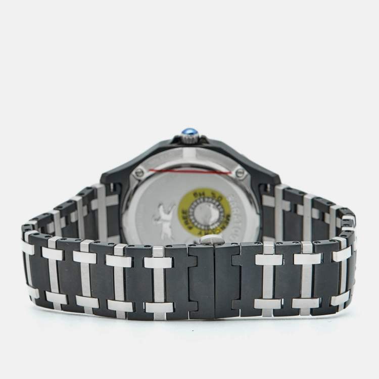 Pre Owned Concord Saratoga 02.1.36.1089 Silver Dial Two Tone Stainless Steel Men's Wristwatch 40 mm