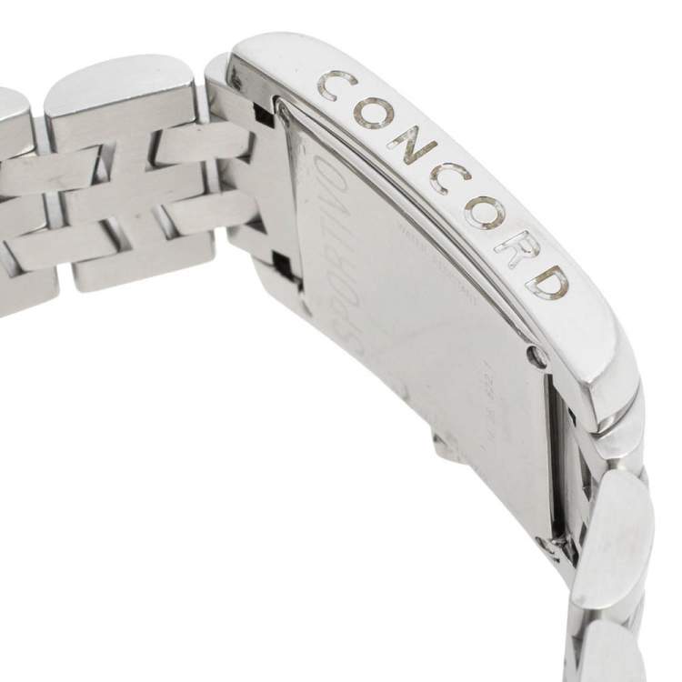 Pre Owned Concord Silver White Stainless Steel Sportivo 14.36.622.1 Men's Wristwatch 26 mm