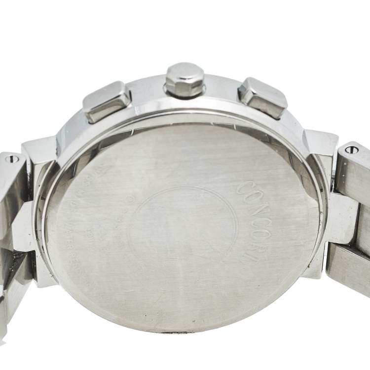 Pre Owned Concord Silver Stainless Steel La Scala 14.C5.1891 Men's Wristwatch 38 mm