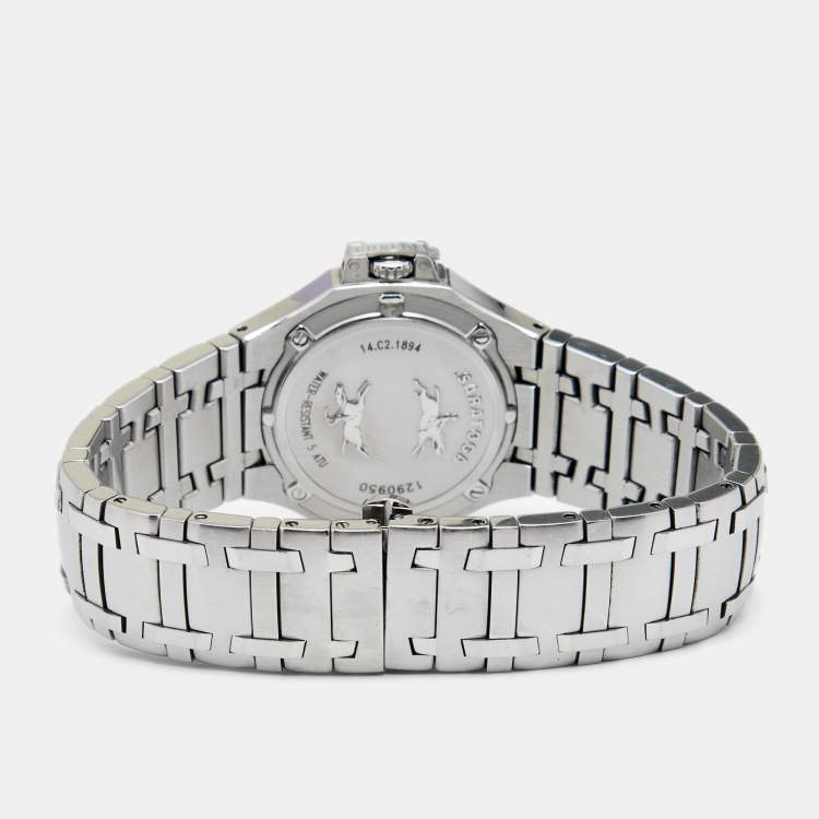 Pre Owned Concord Silver Stainless Steel Saratoga 14.C2.1894 Women's Wristwatch 37 mm 