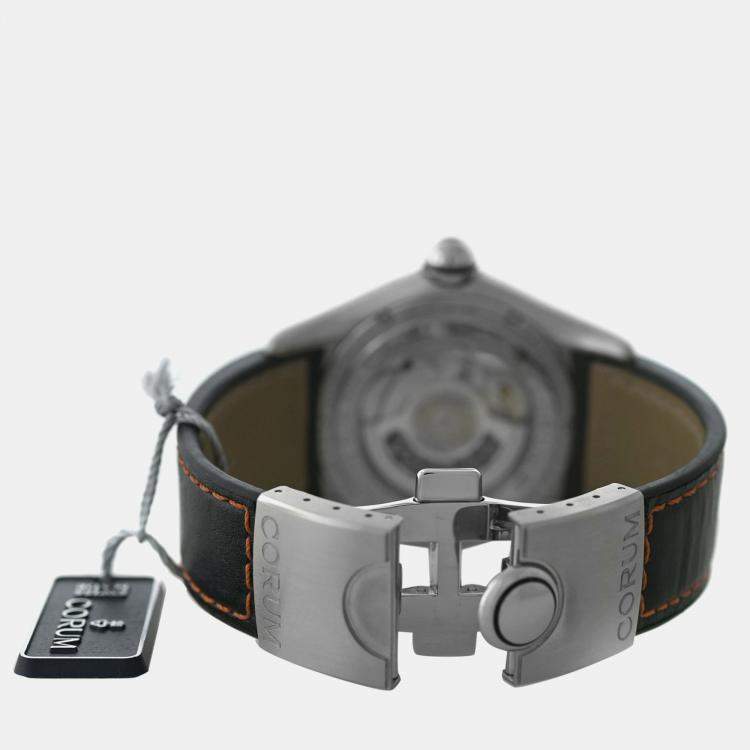 Pre Owned Corum Bubble Baron Samedi 02320.582001 Limited Edition Black Stainless Steel Automatic Men's Wristwatch 45 mm