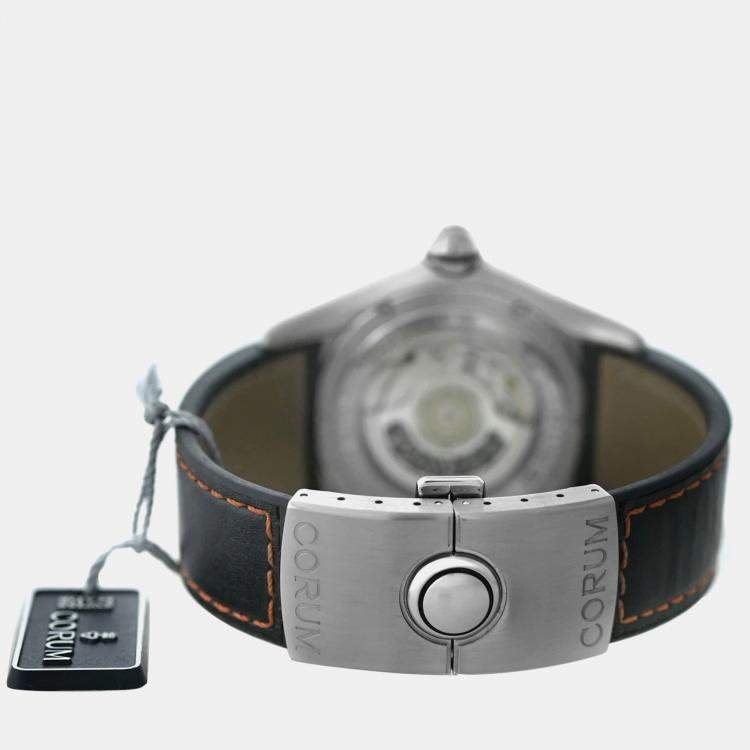 Pre Owned Corum Bubble Baron Samedi 02320.582001 Limited Edition Black Stainless Steel Automatic Men's Wristwatch 45 mm