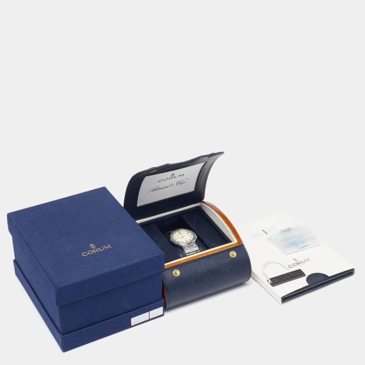 Pre Owned Corum Cream Stainless Steel Admiral's Cup 99.810.20 V550 Men's Wristwatch 34 mm