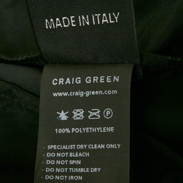 Pre Owned Craig Green Black Synthetic Pocket Detail Trousers S