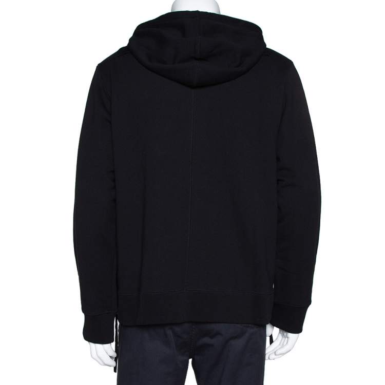 Pre Owned Craig Green Black Cotton Patched String Hoodie L