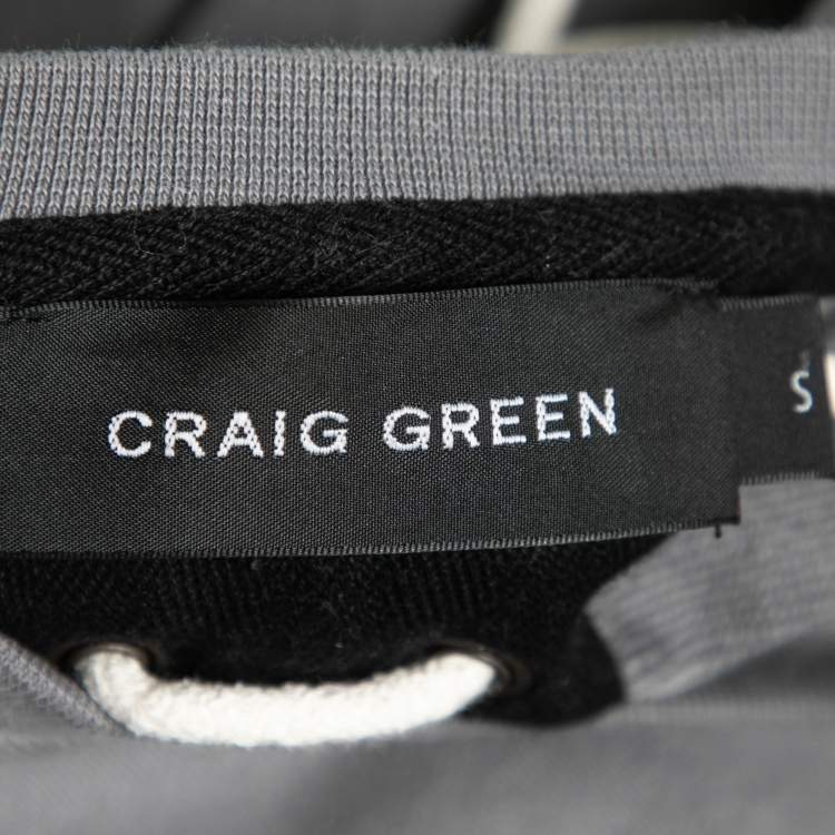 Pre Owned Craig Green Grey Cotton Lace-up Long Sleeve Crewneck Sweatshirt S