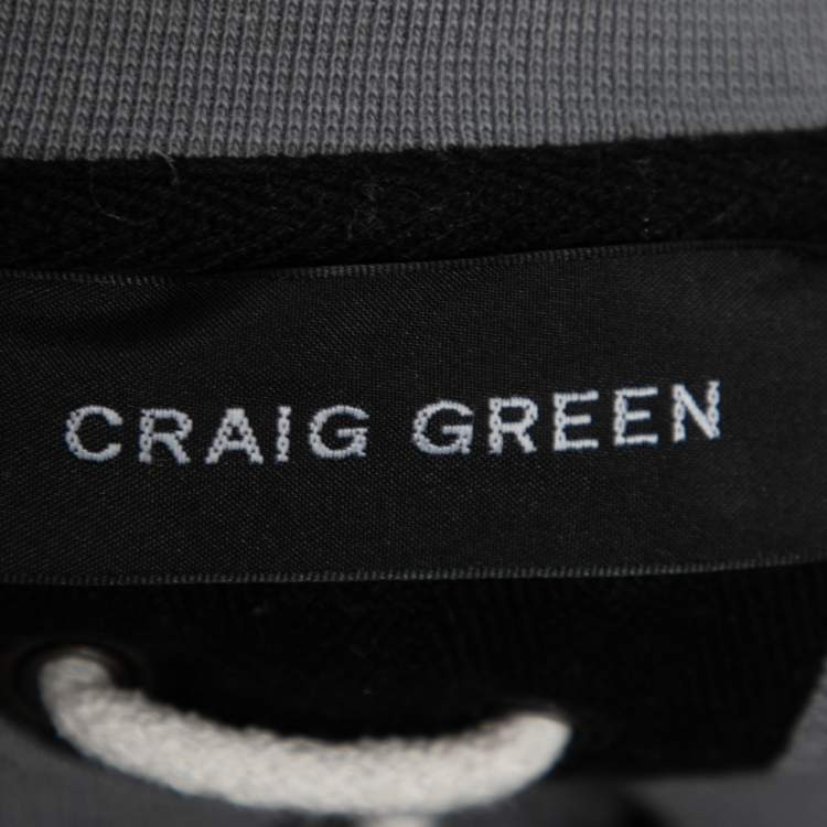 Pre Owned Craig Green Grey Cotton Lace-up Long Sleeve Crewneck Sweatshirt S