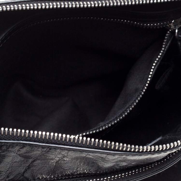 Pre Owned D & G Black Leather Alan Messenger Bag