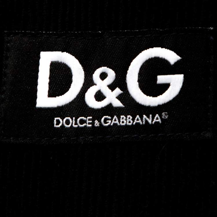 Pre Owned D&G Navy Blue Corduroy Three Buttoned Blazer XL