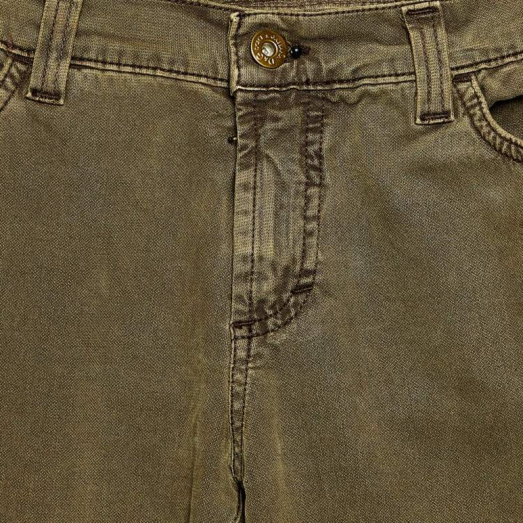 Pre Owned D&G Olive Green Denim Flared Leg Jeans S