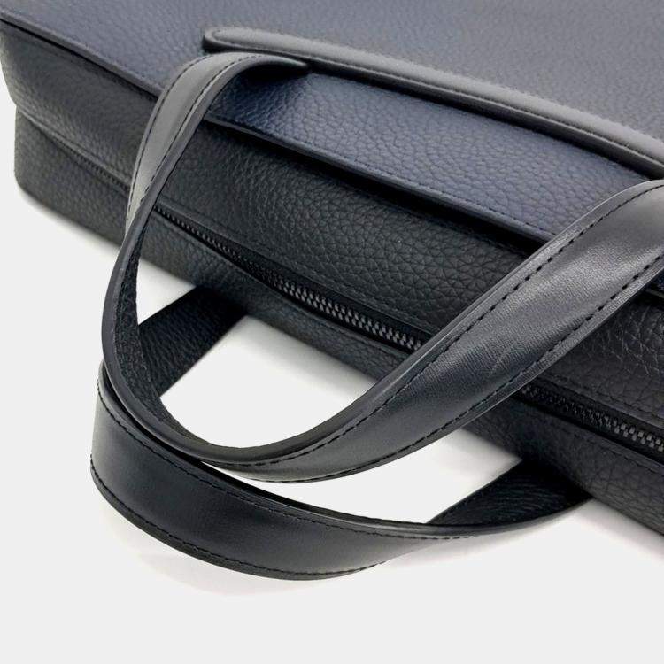 Pre Owned Delvaux Blue Leather X Rene Magritte Collaboration Computer Bag