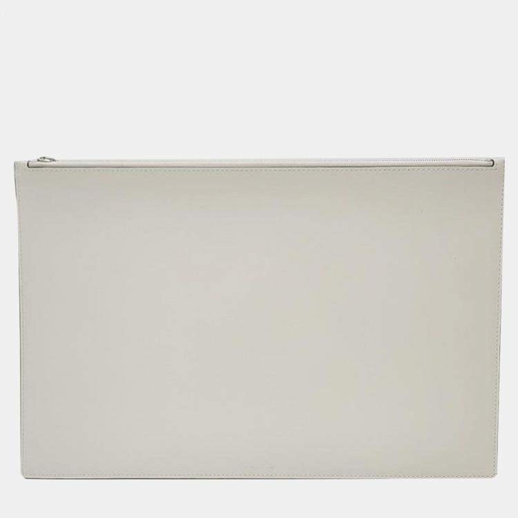 Pre Owned Delvaux Black Leather Clutch