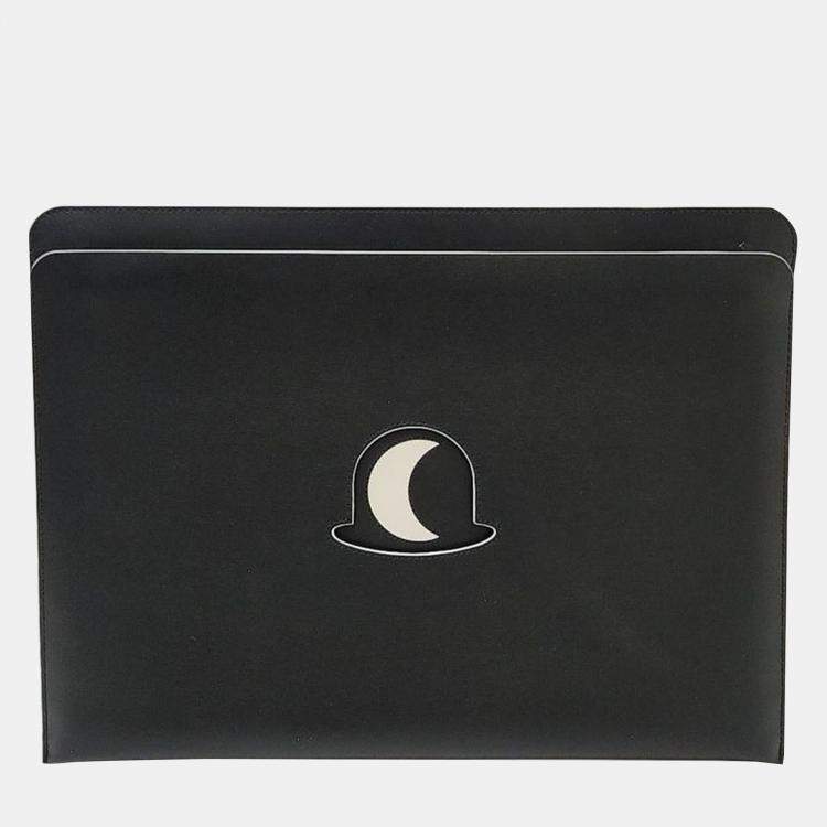 Pre Owned Delvaux Black Leather Clutch
