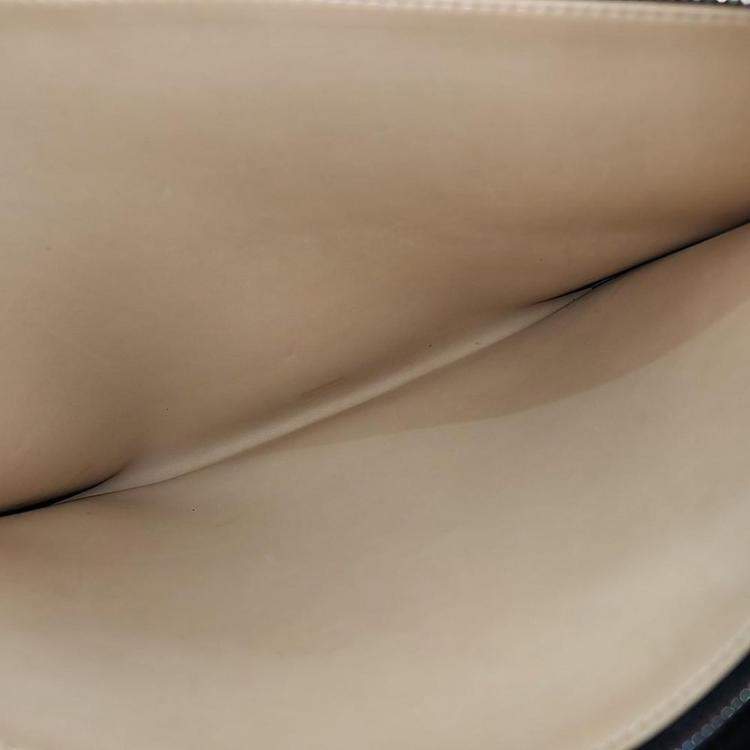 Pre Owned Delvaux Black Leather Clutch