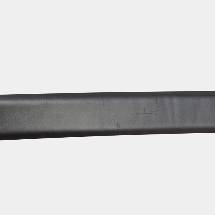 Pre Owned  D&G Black Leather Buckle Belt 110CM