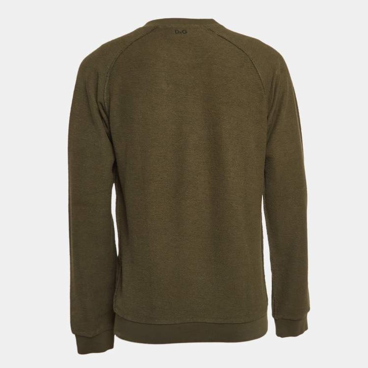 Pre Owned D&G Green Coco Cola Print Cotton Sweatshirt M