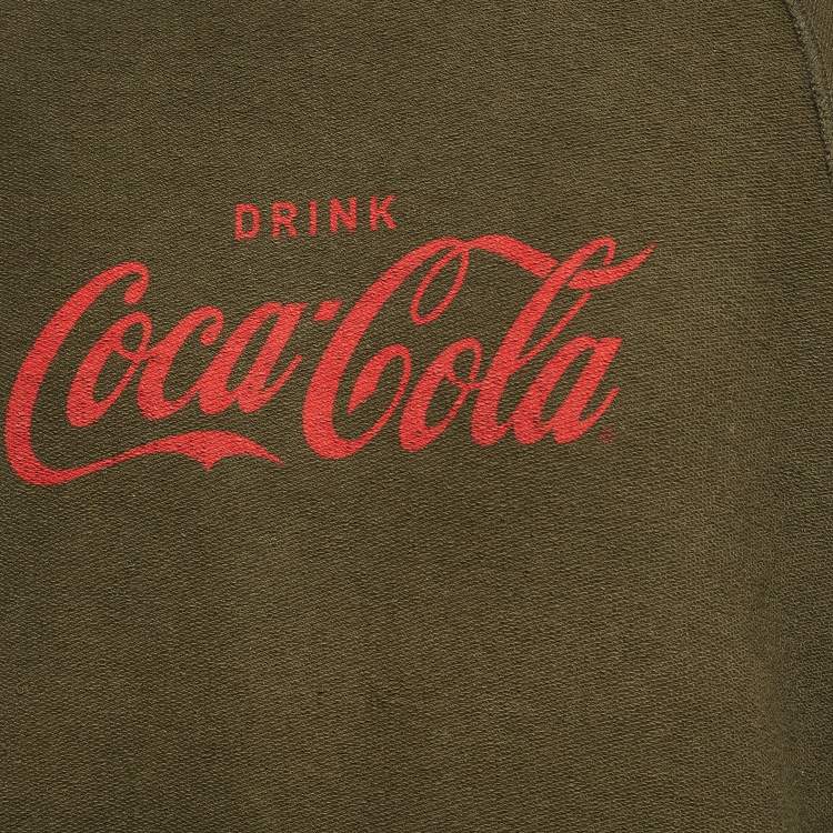 Pre Owned D&G Green Coco Cola Print Cotton Sweatshirt M