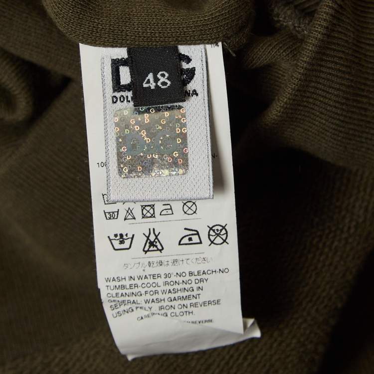 Pre Owned D&G Green Coco Cola Print Cotton Sweatshirt M