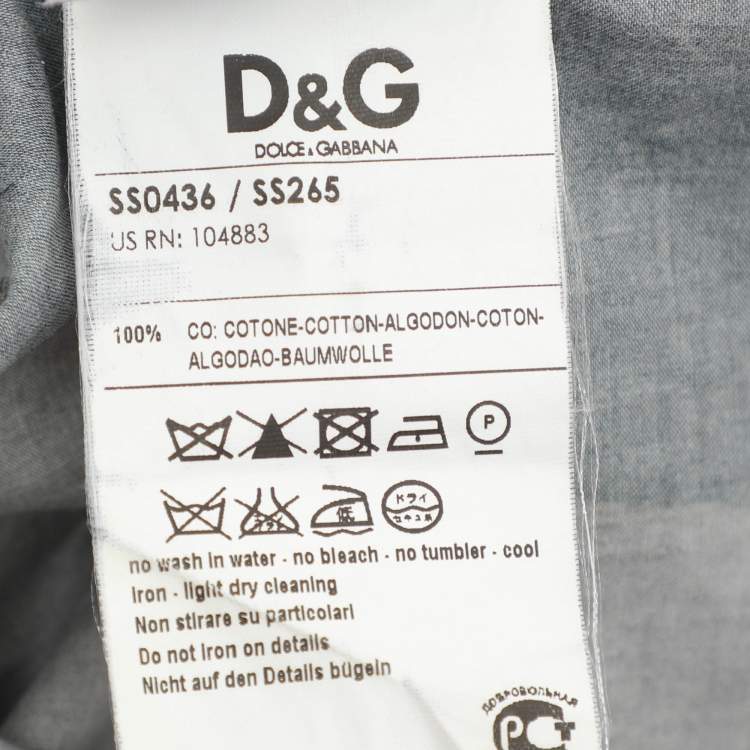 Pre Owned D&G Multicolor Printed Cotton Velvet Shirt M
