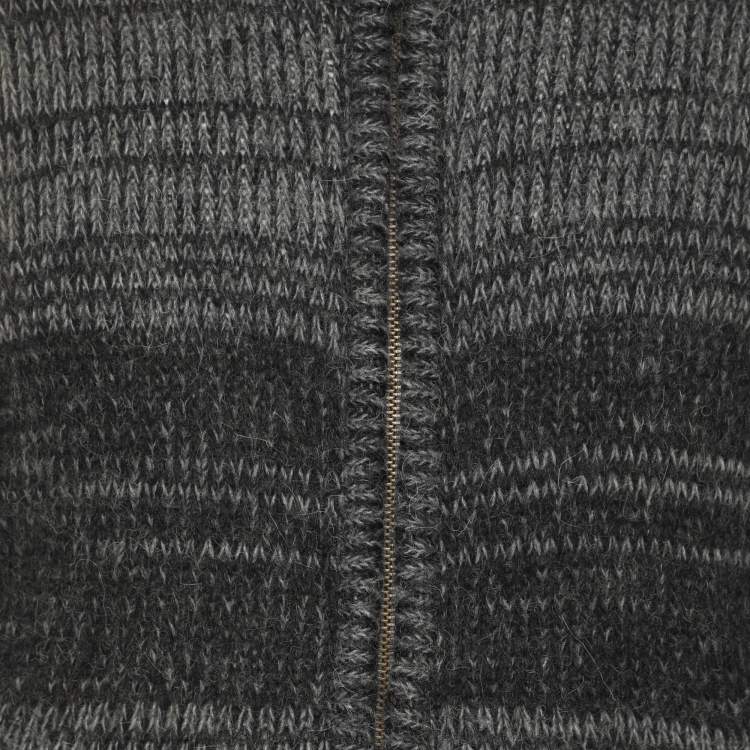 Pre Owned D&G Grey Knit Wool High Neck Knitwear M
