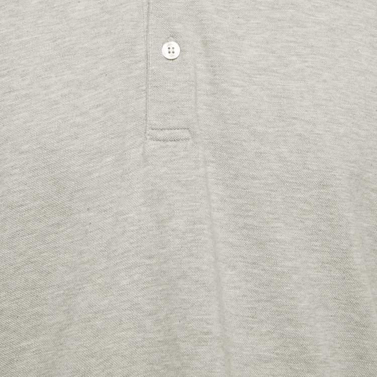 Pre Owned D&G Grey Cotton Pique Polo T-Shirt L