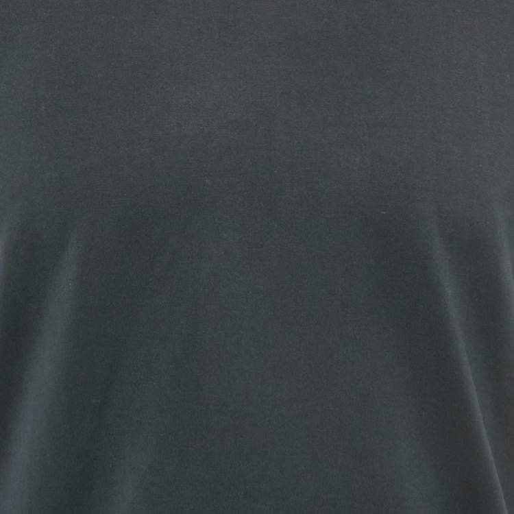 Pre Owned D&G  Navy Blue Cotton Striped Band Trim Detail Cotton T-Shirt L