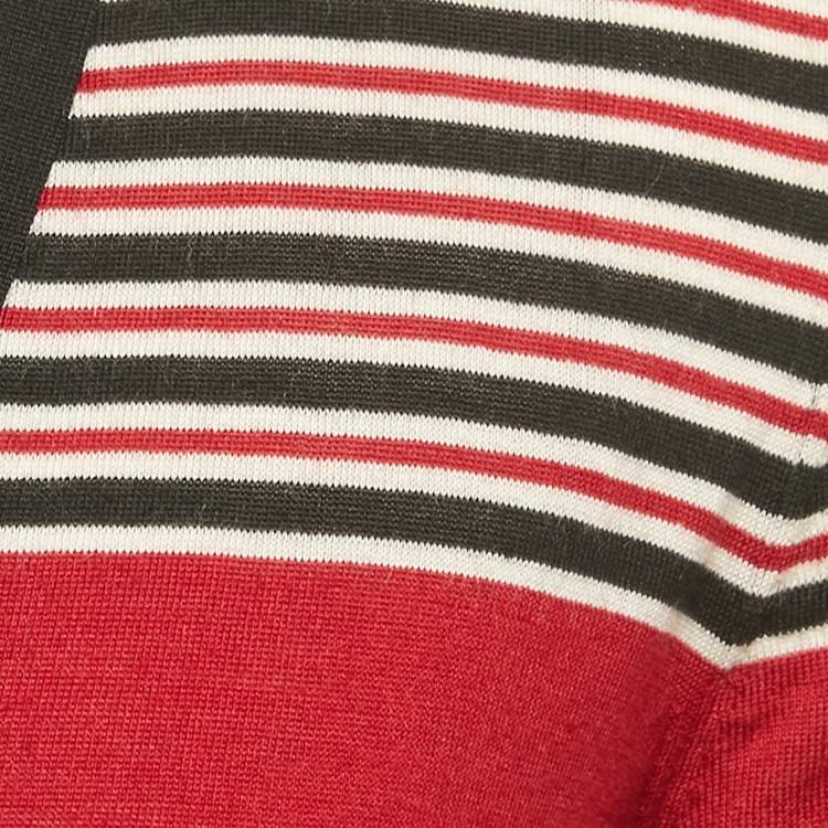 مملوكة مسبقًا D&G Black Striped Cashmere Cardigan M