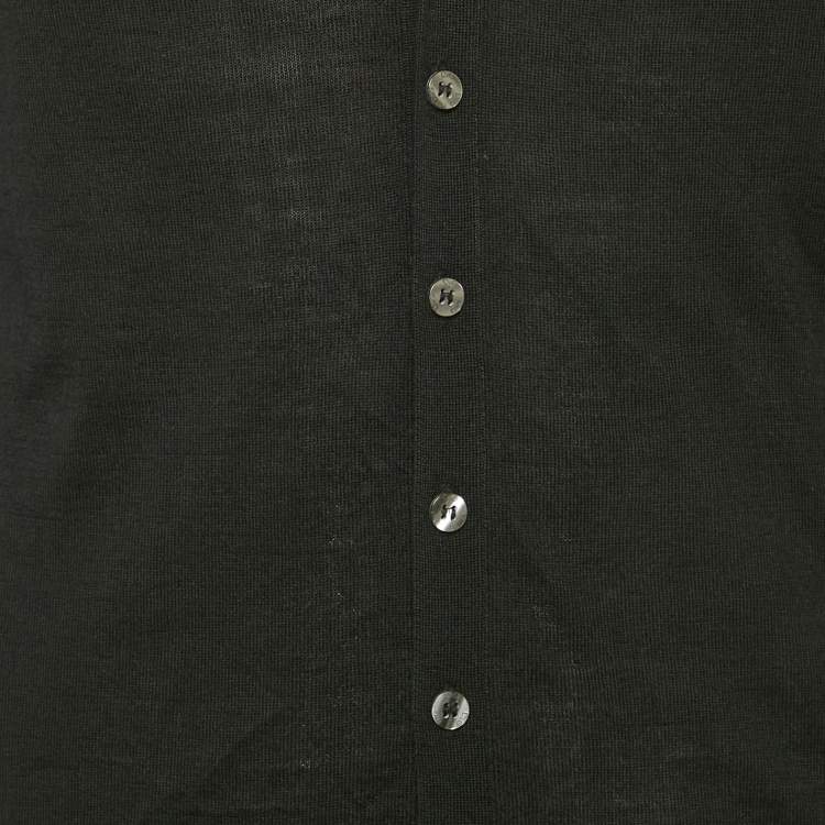 مملوكة مسبقًا D&G Black Striped Cashmere Cardigan M