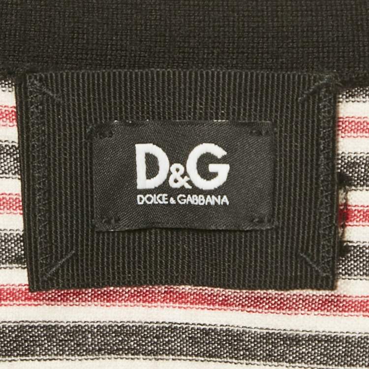 مملوكة مسبقًا D&G Black Striped Cashmere Cardigan M