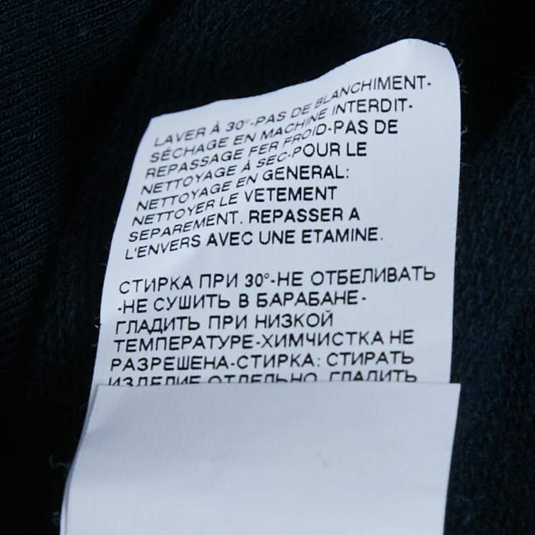 Pre Owned D&G Navy Blue Printed French Terry Pullover L