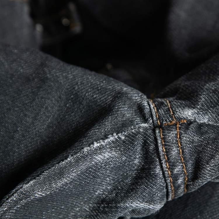 Pre Owned D&G Charcoal Grey Denim Low Rise Regular Fit Jeans Waist 30