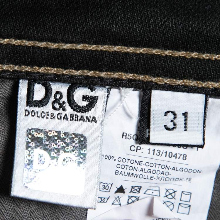 Pre Owned D&G Black Denim Jeans Waist 31